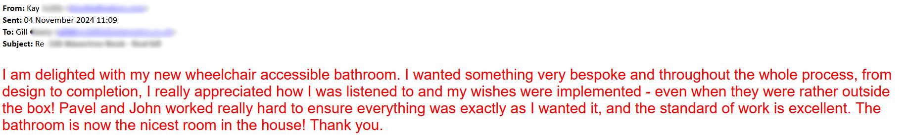 Customer Testimonial - 7th November 2024